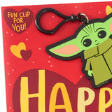 Hallmark Star Wars Valentine's Day Card for Kid with Removable Backpack Clip (Baby Yoda), May the 4th