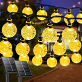 2 Pack 64FT Crystal Globe Solar String Lights 100 LED Waterproof Patio Garden Lights