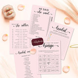 Hilarious Bridal Shower Games 30 Guests - Pink Wedding Games For Reception Decorations, Funny Find The Guest Bingo Game, Would She Rather Bridal Shower Activities