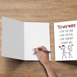 Lovely Valentines Day Card For Wife, Naughty Vday Card From Husband, Funny Valentine’S Gift For Her Fiancee Women, “I Love You Then, I Love You Still, I Love Your Butt, I Always Will”