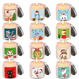 12 Pack Christmas Candles Set Christmas Scented Jar Candles Gifts Aromatherapy Soy Wax For Home Winter Holiday Stocking Stuffers Women Men Adults(Cat Style)