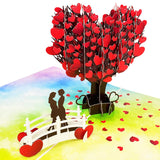 Lesbian Love Tree Valentines 3D Greeting Pop Up Card, Happy Valentines Day, Anniversary, Gay Women, Rainbow, Pride, Lover, Lgbt, Wedding, Engagem