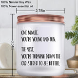 40Th 50Th 60Th 70Th Birthday Gift For Women Men - Happy Funny Mom Dad Birthday Gifts- 40 50 60 70 Year Old Gifts For Wife Husband - Lemongrass Sage Candles