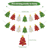 Christmas Decorations - Christmas Tree Banner Garland For Xmas Hanging Decor(Pre-Strung)