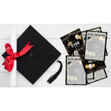 Graduation Party Games - Ever Or Never Game Cards For The Graduate - Graduation Party Decorations 2024 - Gold & Black Grad Celebrations Party Supplies For High School/College - 30 Game Cards(E02)