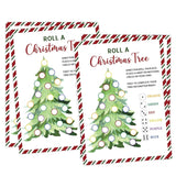 Roll A Christmas Tree Game, Christmas Candy Games, Christmas Party Supplies, For Activities And Family Party Games, Winter Activity, 25 Game Cards-2