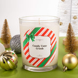 Kate Bissett Christmas Winter Candles | Candy Cane Crush| Made with 100% Natural Soy and Coconut Wax | Hand Poured 18 oz Candles | Home Decor Gifts