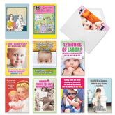 10 Assorted Box Set Humorous Mother'S Day Greeting Cards W/ 5 X 7 Inch Envelopes For Women (10 Designs, 1 Each) Hey Baby Ac10891Mdg-B1X10