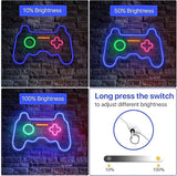 Gamepad Neon Sign LED Dimmable Wall Light for Gaming Room Bedroom Decor Kids Gamer Gift
