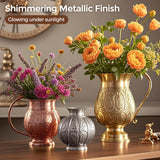 Acrylic Paint Metallic, 6 Colors Gold, Silver, Copper, Brass, Bronze, Deepgold, 24Oz/720Ml Gold Leaf Paint, Non Toxic, Non Fading Paints For Art Painting, Handcrafts, Ideal For Multi-Surface