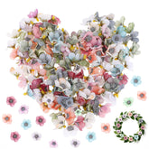 120Pcs Small Fake Flowers For Crafts Mini Faux Flower Heads Multicolor Small Silk Artificial Flower Heads Rose Daisy Fabric Flowers For Diy Garland Home Wedding Party Decoration