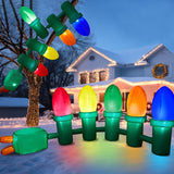 3.3 Ft Tall 10 Ft Long Giant Inflatable Christmas Light Bulb With Led Lights Outdoor Decoration Xmas Blow Up Ornament Bu