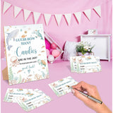 Under The Sea Guess How Many Candies Are In The Jar Game, Pack Of 1 Wooden Tabletop Sign With Stand And 50 Guessing Cards, Sea Creatures Ocean Baby Shower Game, Gender Reveal Party Decorations - Wv14