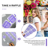 250 Raffle Tickets, 50/50 Raffle Tickets, Double Tickets For Festivals, Carnivals, School Events, Baby Showers, Summer Parties (Purple)
