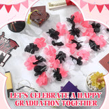 20 Pcs Bulk Graduation Leis Class Of 2025 Hawaiian Leis Flower Necklaces 39.4 Inch Graduation Garlands For High School College Graduate Grad Party Favor Photo Prop(Black White Pink)