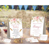 2 Boho Floral Baby Shower Game,Don'T Say Baby Clothespin Games,Measure The Baby Bump,Baby Shower Decorations,Baby Shower Game Gender Neutral,Baby Shower Package,Funny Baby Shower Games-3
