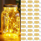 30 Pack Battery Operated Fairy Lights 7FT 20 LED Warm White Mini String Lights Waterproof for Mason Jars Party Decor