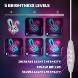 Bunny Neon Sign Rabbit LED Wall Light Dimmable Acrylic Decor for Bedroom Game Room Bar Party Gifts
