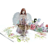 Angel Praying 3D Pop-Up Greeting Card, Birthday Card, Get-Well Card, Sympathy Card, Religious Card, Tbgmc025