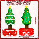 2 Pcs 4.13 Ft Inflatable Christmas Tree Cooler Blow Up Christmas Tree Decoration Star Treetop Hot Cocoa Mug Drink Cooler