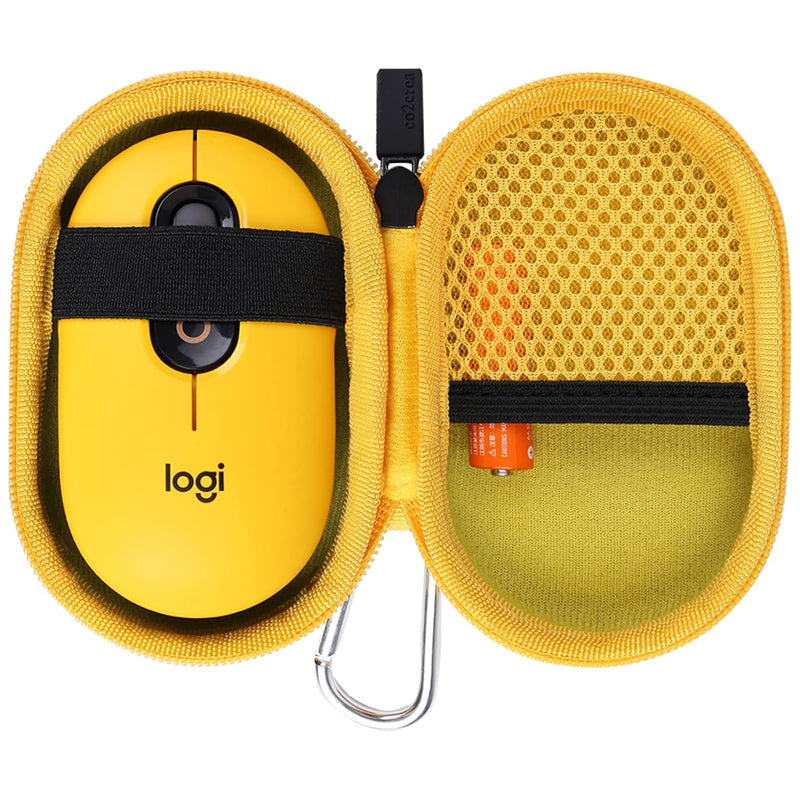 co2CREA Hard Case Replacement for Logitech POP Wireless Mouse , Black Case + I