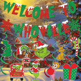 Welcome To Whoville Banner - Christmas Decorations In Green For Party Supplies