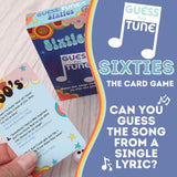 Sixties Guess That Tune Music Card Games For Adults And Families | Song Lyrics Game Night - Name The 60’S Song For Music Lovers & Sixties Trivia Themed Nostalgia Gift