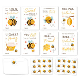 Bee Valentines Day Cards Gifts For Kids School, 24 Pack Bee Valentine Classroom Exchange Cards For Boys Girls