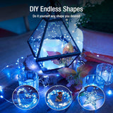 6 Pack Fairy Lights Battery Operated - 7Ft 20 Led Twinkle Lights 3 Modes, Bulk Mini String Lights Waterproof For Mason Jars Vases Diy Party Wedding Decoration Christmas -Blue And White