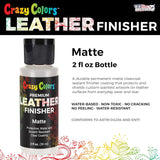 Premium Dull Matte Acrylic Leather And Shoe Paint Finisher, 2 Oz Bottle - Clearcoat Sealant Protection - Durable Scratch, Crack, Peel, Fade Resistant Finish - Artwork Jackets, Bags Purses