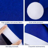 48 Pieces Christmas Blue Santa Hat For Adults With White Cuffs Santa Hats Bulk Non-Woven Christmas Caps For Christmas New Year Party Supplies