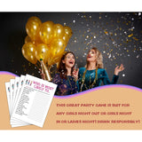 Girls Night Party Game - Ladies Night Party Games - Who I Most Likely To Game Pack - Fun Girls Night In/Girls Night On - Bridal Shower Or Bachelorette Party Game - Games For Adults - 30 Game Cards