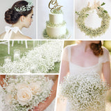 Babys Breath Artificial Flowers, 6Pcs Fake White Babys Breath Flowers Artificial Bulk, Real Touch Faux Babies Breath Gypsophila Bouquet For Wedding Floral Arrangement Party Decor