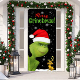 Merry Christmas Party Door Cover - Indoor/Outdoor Decoration, 29.5X71 Inches