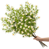 192 Blooms Artificial Daisy Flowers, 6Pcs 27.5 Inch Tall Realistic White Daisy Artificial Flowers, Fake Daisies For Vase, Wedding Home Party Decor