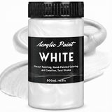 Pearlescent Acrylic Paint, 300Ml/10.2Oz Non Toxic Waterproof Metallic Pearl White Acrylic Paint For Crafts, Furniture, Wood, Clay, Canvas, Rocks, Metal, Plastic, Art Supplies