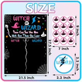Witch Or Wizard Gender Reveal Games With 48 Voting Stickers, Halloween Baby Gender Reveal Decorations, Boy Or Girl Gender Reveal Ideas, Gender Reveal Voting Board Party Supplies