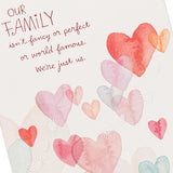 Hallmark Valentines Day Card (Our Family Isn't Fancy) for Mom, Dad, Brother, Sister, Aunt, Uncle