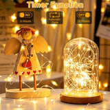 2 Pack 33FT 100 LED Plug In Fairy String Lights Warm White IP68 Waterproof Twinkle Lights with Remote for Bedroom Garden Christmas Decor