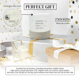 Pavilion Gift Company - I Always Wished for A Teacher Like You 10 Ounce Surprise Hidden Message Natural Soy Wax Candle Jasmine Scented, 1 Count (Pack of 1), 3.5” x 4”