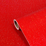 Holographic Glitter Red Contact Paper - 15.7”X78” Sparkle Peel And Stick Wallpaper, Self-Adhesive Waterproof Vinyl Film For Kitchen Countertops, Cabinets, Furniture, Removable & Easy To Clean