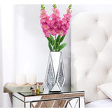Artificial Delphinium Flowers 3Pcs Pink Silk Larkspur Flowers Faux Snapdragon Long Stem Fake Plant Spray Arrangement For Home Decor Indoor Outdoor Garden Wedding Table Vase Decor