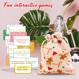 Christmas Yellow Pass The Bag - 44 Game Cards & 1 Pass Bag - Adult Party Game & Holiday Group Activity