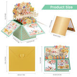 Pop Up Happy Anniversary Card, 3D Romantic Flowers Anniversary Greeting Card Gift For Wife, Husband, Couple, Him, Her, With Envelope And Notecard (Yellow Flowers)
