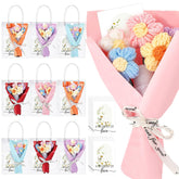 10 Sets Crochet Flowers Bouquet For Mom Grandma Lady Women Handmade Knitted Artificial Flowers With Sunflower A Bunch Of Love Cards In Gift Bags Favors