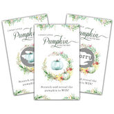 Thanksgiving Day Scratch Off Game Cards - Pumpkin & Turkey Design Fall Harvest Party Game - Halloween/Autumn Themed Party Activities & Supplies Decorations - 50 Pack(07)