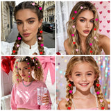 30Pcs Valentine'S Day Mini Heart Hair Clips For Women & Girls, Romantic Pastel Pink/Hot Pink/Red Heart Hair Pins, Small Hair Accessories For Date, Daily Styling & Party