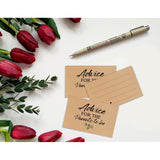 1 Advice Kraft Sign & 50 Kraft Advice Cards Set, Gender Neutral Baby Shower, Baby Showers Decorations, Baby Shower Games/156Kf
