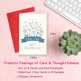 8 Pack Valentines Day Cards For Him Her Valentine Cards For Adults Husband Wife With Envelopes, Valentines Day Gifts For Women Men Love Notes For Grandma Kids Friends Family Girlfriend Boyfriend