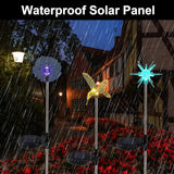 6 Pack Solar Butterfly Stake Lights Multi Color LED Garden Landscape Pathway Decor